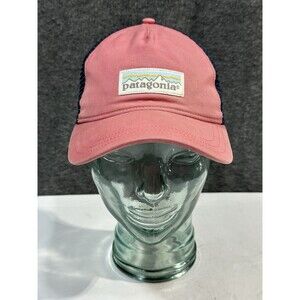 Patagonia Big Logo Snapback Cap Adult Adjustable Pink Blue Mesh Hat